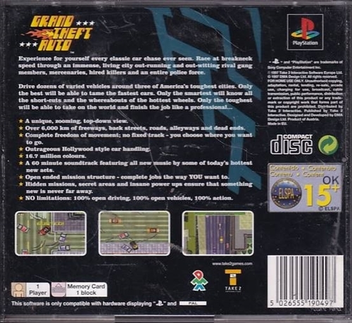 Grand Theft Auto - Value Series - Med plakat - PS1 (B Grade) (Genbrug)